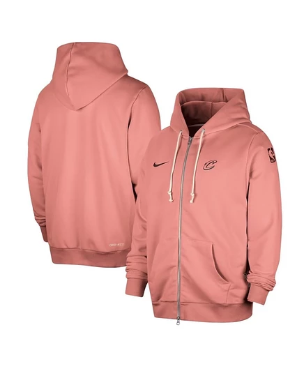Мужская красная куртка Nike Cleveland Cavaliers Authentic Standard Issue с капюшоном на молнии