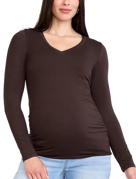 Лонгслив для беременных Motherhood Maternity, коричневый