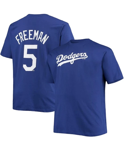 Мужская футболка с именем и номером Freddie Freeman Royal Los Angeles Dodgers royal