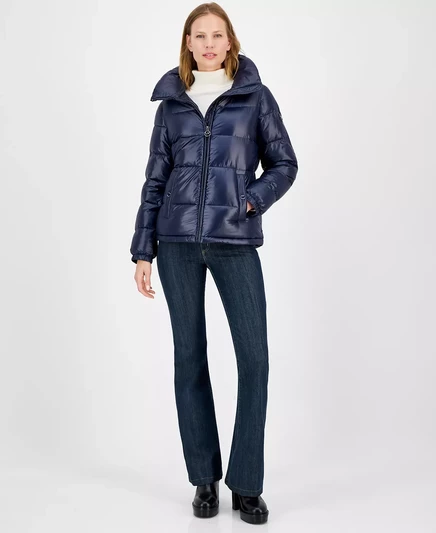 Женское пуховое пальто MICHAEL с капюшоном, созданное для Macy's admiral
