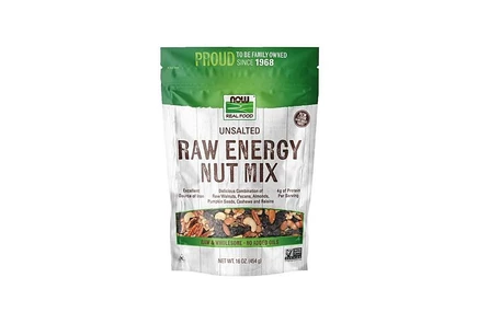 Ореховая смесь NOW Foods Raw Energy, несоленая, 16 унций, без цвета