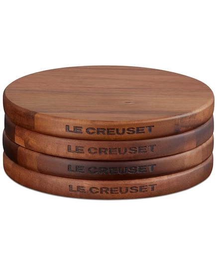 Набор деревянных подставок под горячее Le Creuset, коричневые