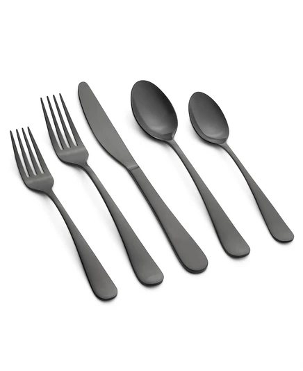 Столовый набор Cambridge Silversmiths Rhiannon 45 пр. на 8 персон, черный