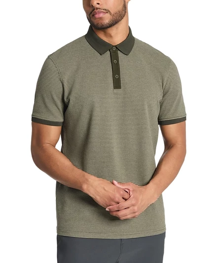Мужская поло Kenneth Cole Slim-Fit, эластичное, зеленая