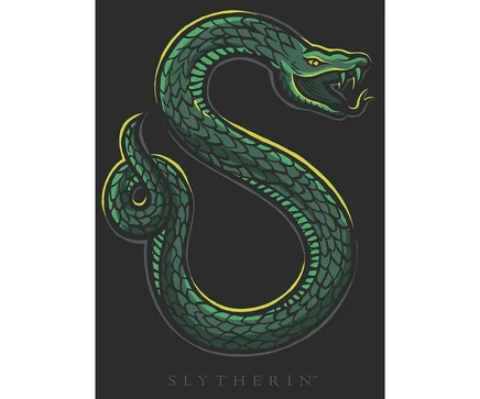Черная футболка Harry Potter Big & Tall Slytherin Two Puff Ink-4XL black