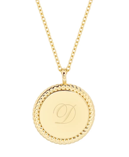 Подвеска с инициалом Чарли, покрытая 14-каратным золотом brook & york gold-plated - d