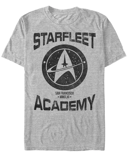 Мужская футболка fifth sun starfleet academy с эмблемой, серая