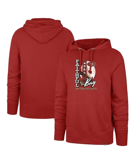 Мужское худи 47 Brand Regional Headline San Francisco 49ers, красное