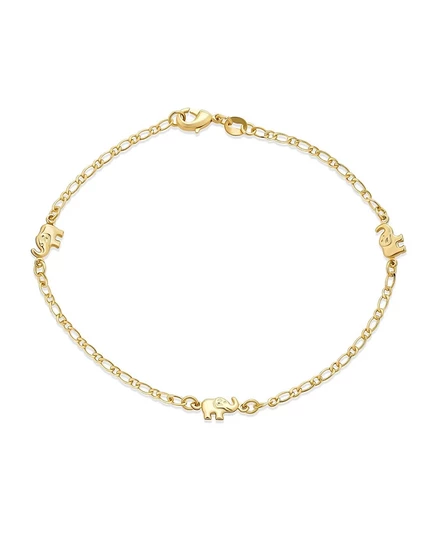 Браслет на щиколотку Bling Jewelry со слонами, позолоченный