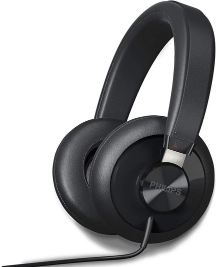 Накладные стереонаушники PHILIPS HiFi Stereo Headphones – Проводные, Звук с высоким разрешением, Шумоизоляция, Глубокие басы, Исключительный комфорт черного цвета