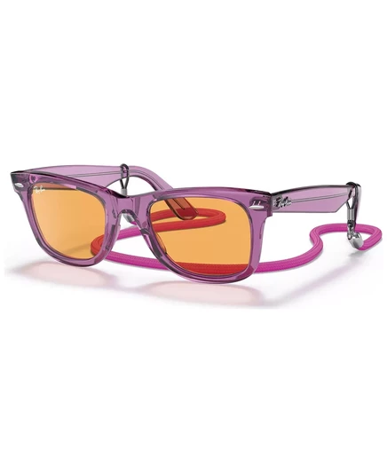  Солнцезащитные очки унисекс, RB2140 WAYFARER  transparent violet