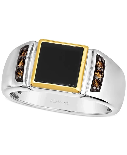Мужское кольцо Le Vian с ониксом и шоколадными бриллиантами