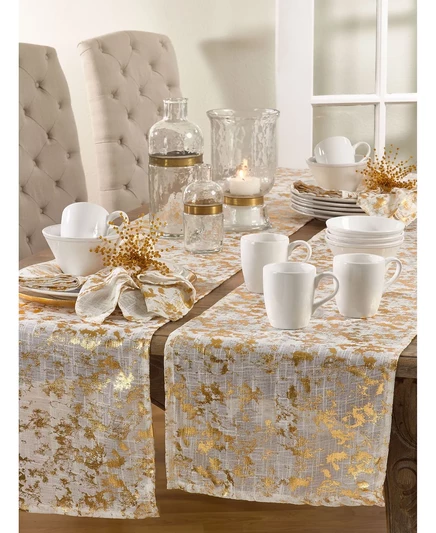 Дорожка для стола Saro Lifestyle золотая фольга, 183x38 см