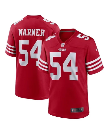 Мужское джерси Nike Fred Warner San Francisco 49ers, красное