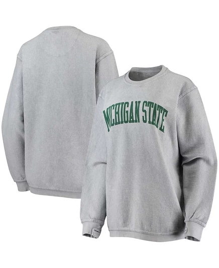 Женский свитшот Pressbox MSU Spartans, серый