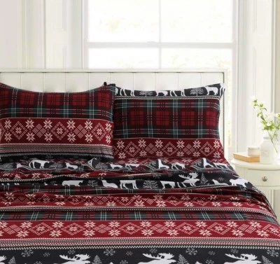 Комплект фланелевых простыней Tribeca Living Holiday