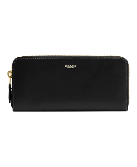 Женский кожаный кошелек Coach Essential New York Slim Accordion, черный