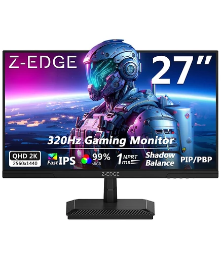 Z-EDGE G27IS - 27-дюймовый игровой монитор с разрешением 2K QHD 2560 x 1440 пикселей, частотой 320 Гц и скоростью 1 мс, без цвета