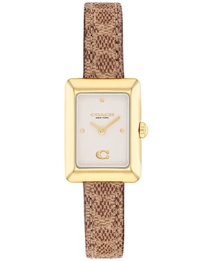 Женские часы COACH Mara на коричневом кожаном ремешке, 19 x 26 мм