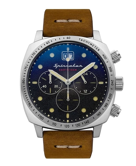 Мужские часы Spinnaker Hull Chrono, 42 мм, коричневые