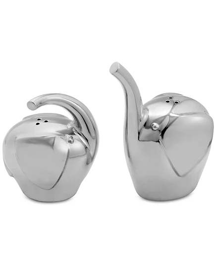 Слоник Намбе Саванна, 2 шт. Набор солонок и перечниц  silver