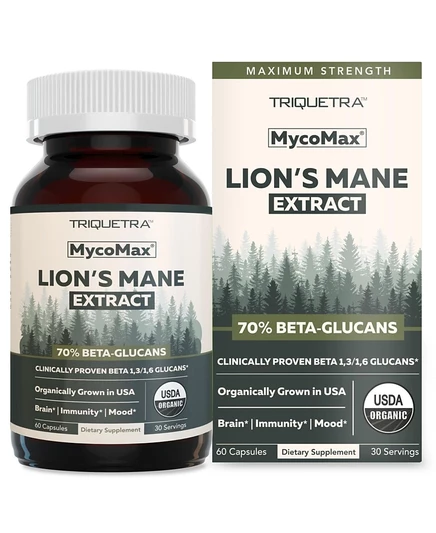 БАД Triquetra Health MycoMax Lion's Mane 70% бета-глюканов, капсулы