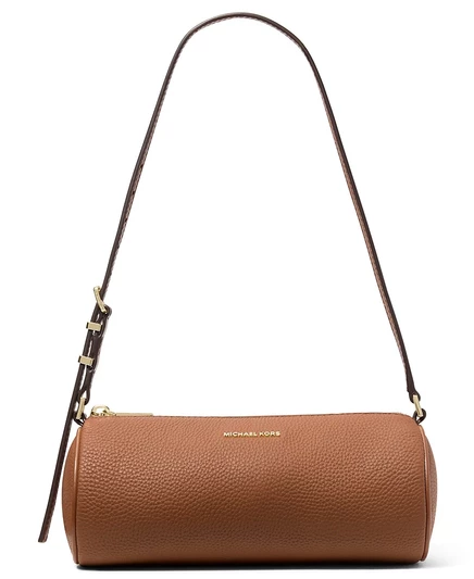 Сумка-мешочек MICHAEL Michael Kors Izzy Small Barrel коричневого цвета