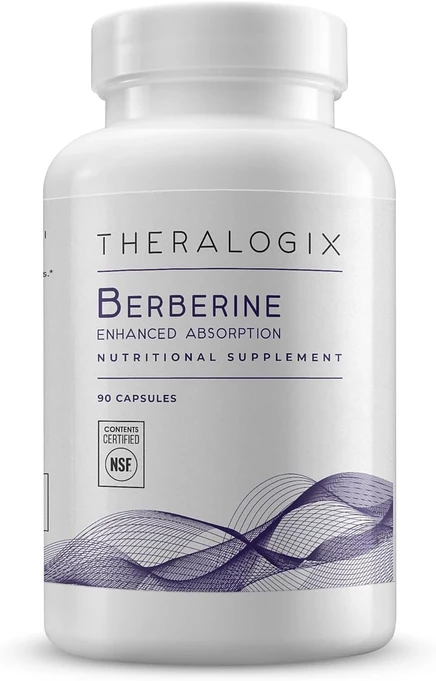 Theralogix Berberine с улучшенным усвоением на 90 дней Содержит фитосому берберина для поддержания здорового обмена веществ, сертифицированную NSF, не окрашивает