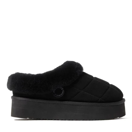 Женские ботинки на платформе из натуральной овечьей шерсти Bendigo от Fireside by Dearfoams black