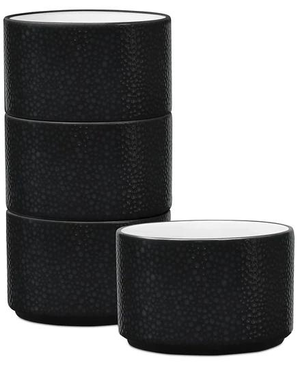 Набор мини-мисок Noritake Colortex Stone Stax, 4 шт., черный