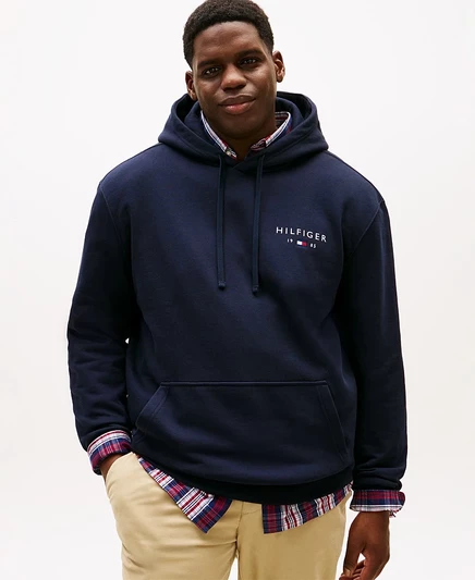 Мужская толстовка Tommy Hilfiger с капюшоном, синяя