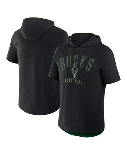 Мужская футболка с капюшоном Fanatics Milwaukee Bucks, черная