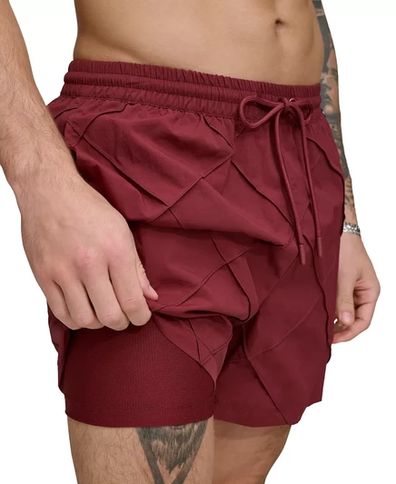  Мужские шорты Diamond Pintuck Performance 5 burgundy