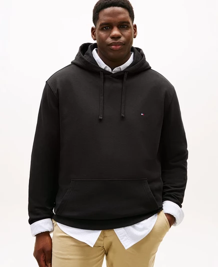 Мужская худи tommy hilfiger с капюшоном, черная