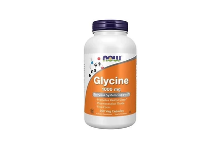 Now Foods Глицин,1000 мг,250 капсул для овощей, без цвета
