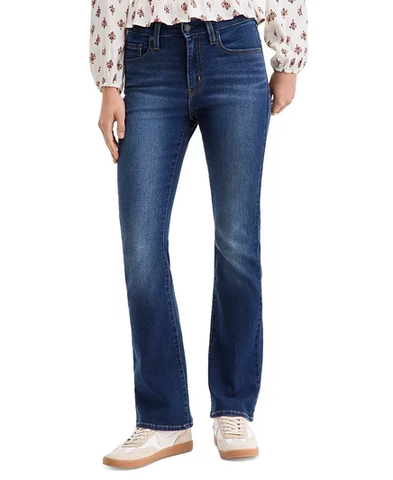 Женские джинсы Levi's 725, высокая посадка, клеш, синие