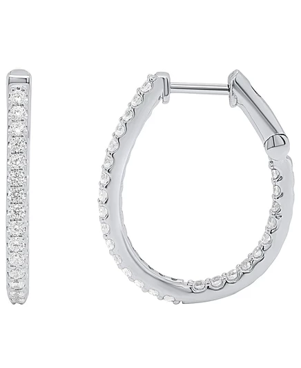 Женские серьги-кольца Forever Grown Diamonds 1 кт серебро