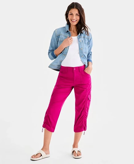 Женские брюки-капри Style & Co карго, розовые