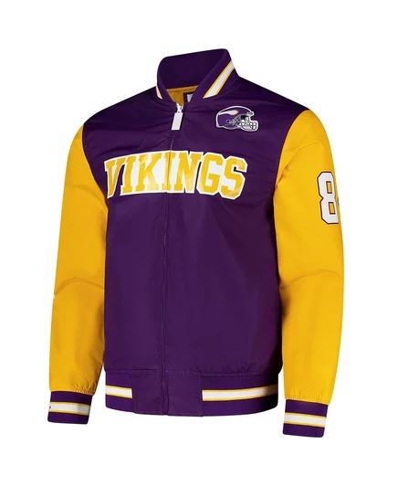 Мужская атласная куртка Mitchell & Ness Randy Moss, фиолетовая