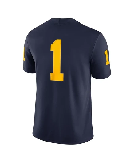Мужская футболка Jordan's 1 Michigan Wolverines Game Jersey navy