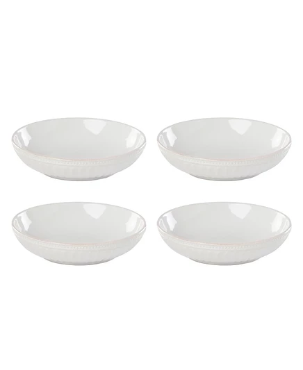 Тарелки для пасты Lenox French Perle Groove набор 4 шт, белые