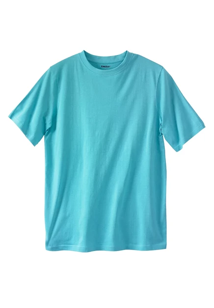 Легкая футболка с круглым вырезом без усадки KingSize Big & Tall maui blue