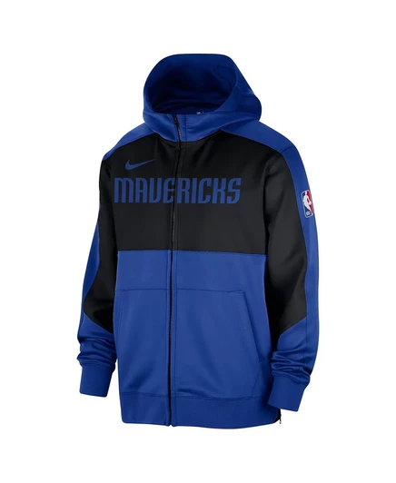 Мужская худи Nike Dallas Mavericks Showtime на молнии, синяя