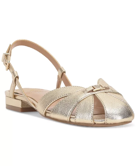  Женские рыбацкие туфли на плоской подошве Cacey Slingback egyptian gold leather