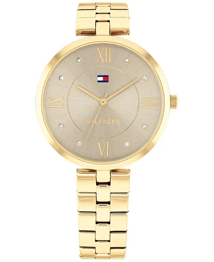 Женские кварцевые часы Tommy Hilfiger из нержавеющей стали золотистого цвета, 34 мм, желтые
