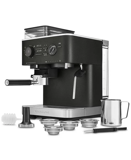 Полуавтоматическая эспрессо-машина KitchenAid с кофемолкой KES6551 black