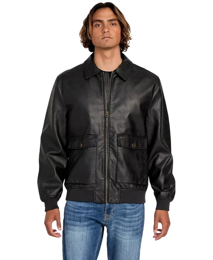 Мужская куртка Guess Monogram Aviator, черная
