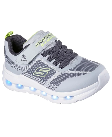Повседневные кроссовки Skechers Little Kids S-Lights от Finish Line фиолетового цвета с подсветкой на ремешке для фиксации при скольжении.