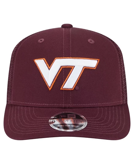 Мужская темно-бордовая шляпа Virginia Tech Hokies Primary 9SEVENTY Trucker со стрейч-застежкой New Era maroon