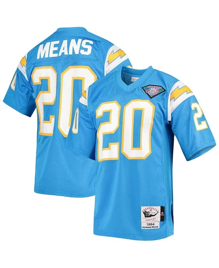 Мужское джерси Mitchell & Ness Natrone Means Chargers голубое
